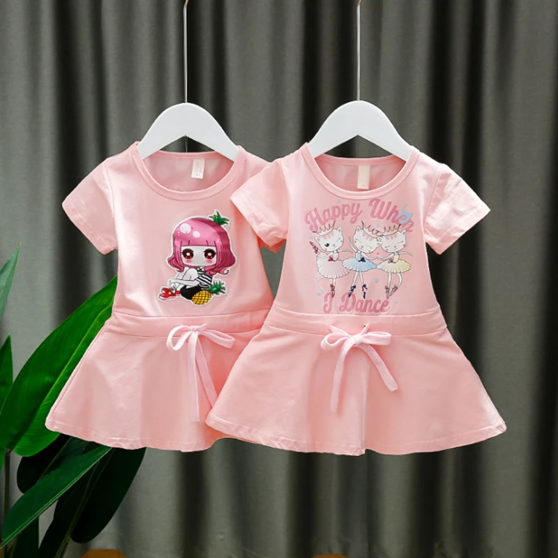 

Newborn Clothes Summer Pink Cotton Birthday Girls Boutique Outfits Cinderella Dress споѬивное наѬядное девоки Фђболка бка